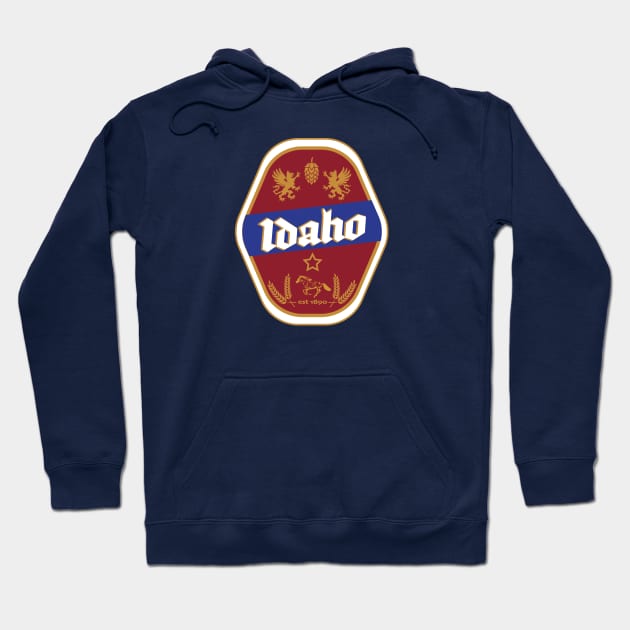 Idaho Beer Label Hoodie by GrumpyDog